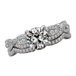 Authentic Fine Diamond Accent Solitaire Ring 3.50 ct – 14K White
