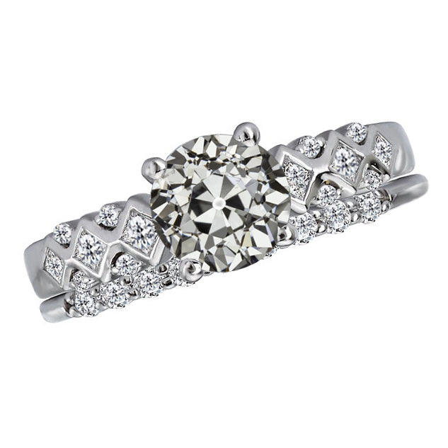 High-End Solitaire Ring with Accents 3 ct – main view