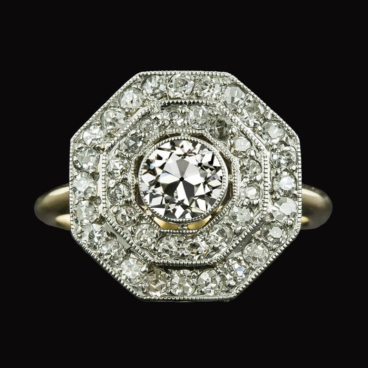 Round Old Miner Genuine Diamond Double Halo Ring 5 Carats Ladies Jewelry
