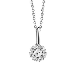 High-End Diamond Drop Pendant 1 ct – 14 Karat White Gold