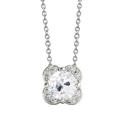 High-End Brilliant Diamond Drop Pendant 2.50 ct – 14 Karat White