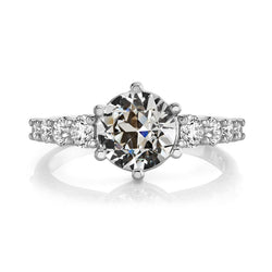 Round Old Miner Natural Diamond Engagement Ring 6 Prong Set 5.50 Carats