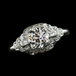 Round Old Miner Natural Earth Mined Diamond Ring 3.25 Carats White Gold 14K Jewelry