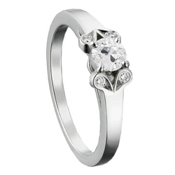 Round Old Miner Real Natural Earth Mined Diamond Ring 5 Stone 1.50 Carats 14K Gold Jewelry