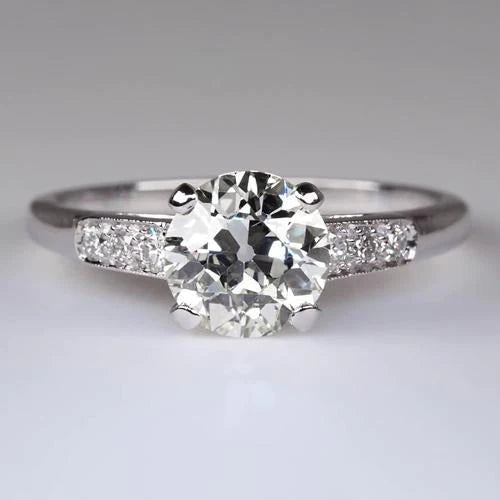 Round Old Miner Real Diamond Ring Accented Jewelry 2.50 Carats