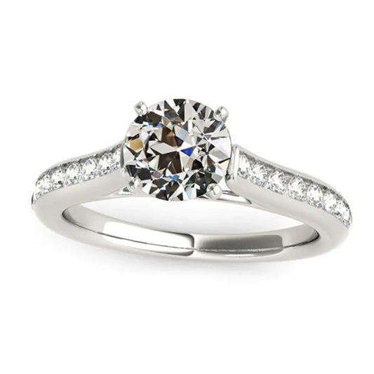 Round Old Miner Real Diamond Women’s Ring Channel Set 3.75 Carats