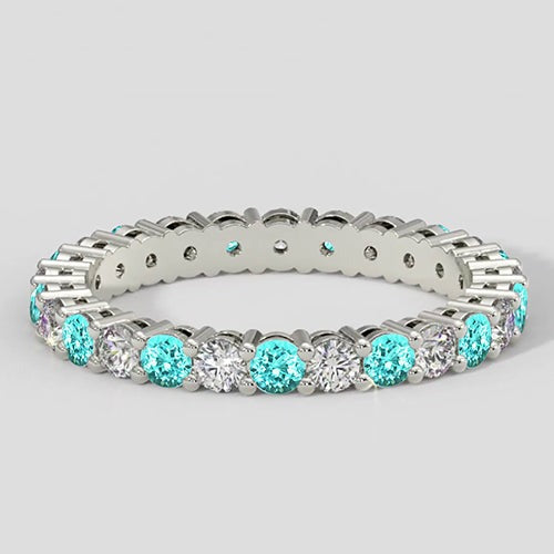 Round Paraiba Eternity Band