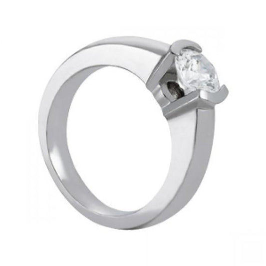 Round Real Diamond 1 Carat Solitaire Ring White Gold 14K - Solitaire Ring-harrychadent.ca