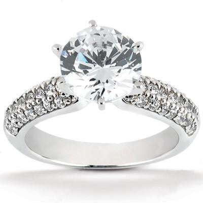 Round Real Diamond Anniversary Big Accented Ring 2.75 Ct.