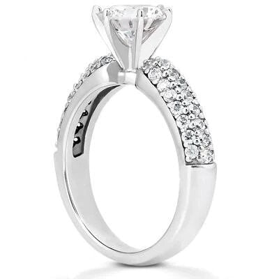 Round Real Diamond Anniversary Big Accented Ring 2.75 Ct.