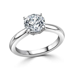 Round Real Diamond Engagement Solitaire Ring 1.25 Carats