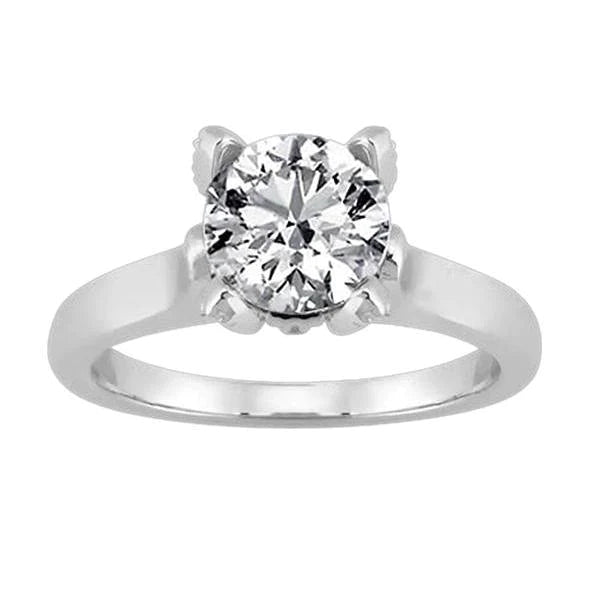 Round Real Diamond Solitaire Ring 2.01 Carat New Jewelry