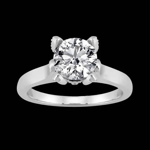 Round Real Diamond Solitaire Ring 2.01 Carat New Jewelry