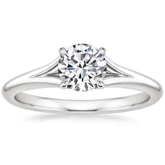 Round Solitaire 1.25 Ct. Genuine Diamond Engagement Ring Gold White 14K