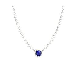 Fine 0.50-ct Blue Sapphire Precious Stone Pendant
