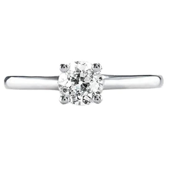 Round Solitaire Ring Old Mine Cut Genuine Diamond Jewelry 1 Carat