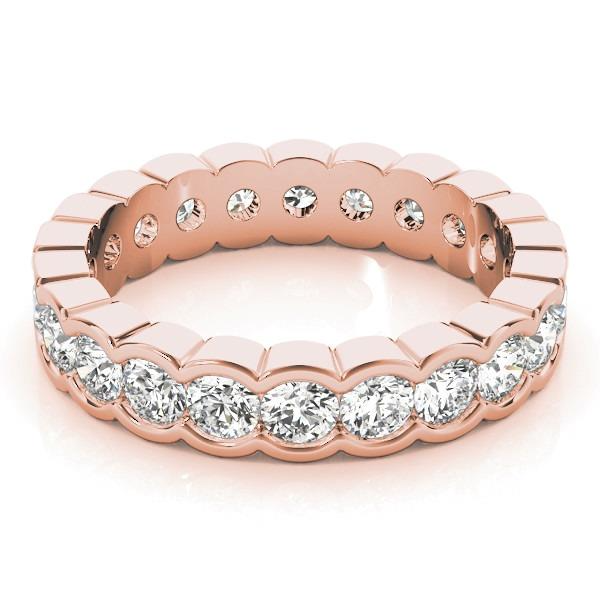Brilliant Diamond Eternity Band 3.24 ct 14K Rose Gold – side view
