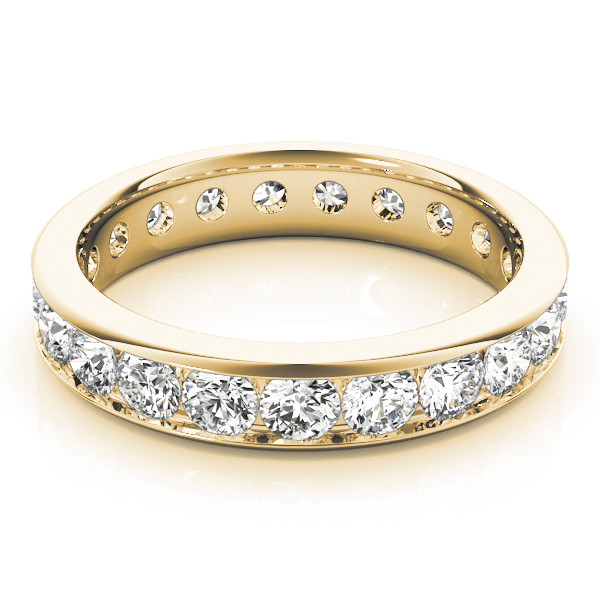 Eternity Band 14K Yellow Gold with Diamond – side view