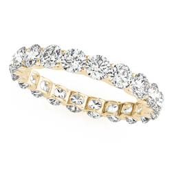 14K Yellow Gold Eternity Band with Fine Diamond – 3 ct