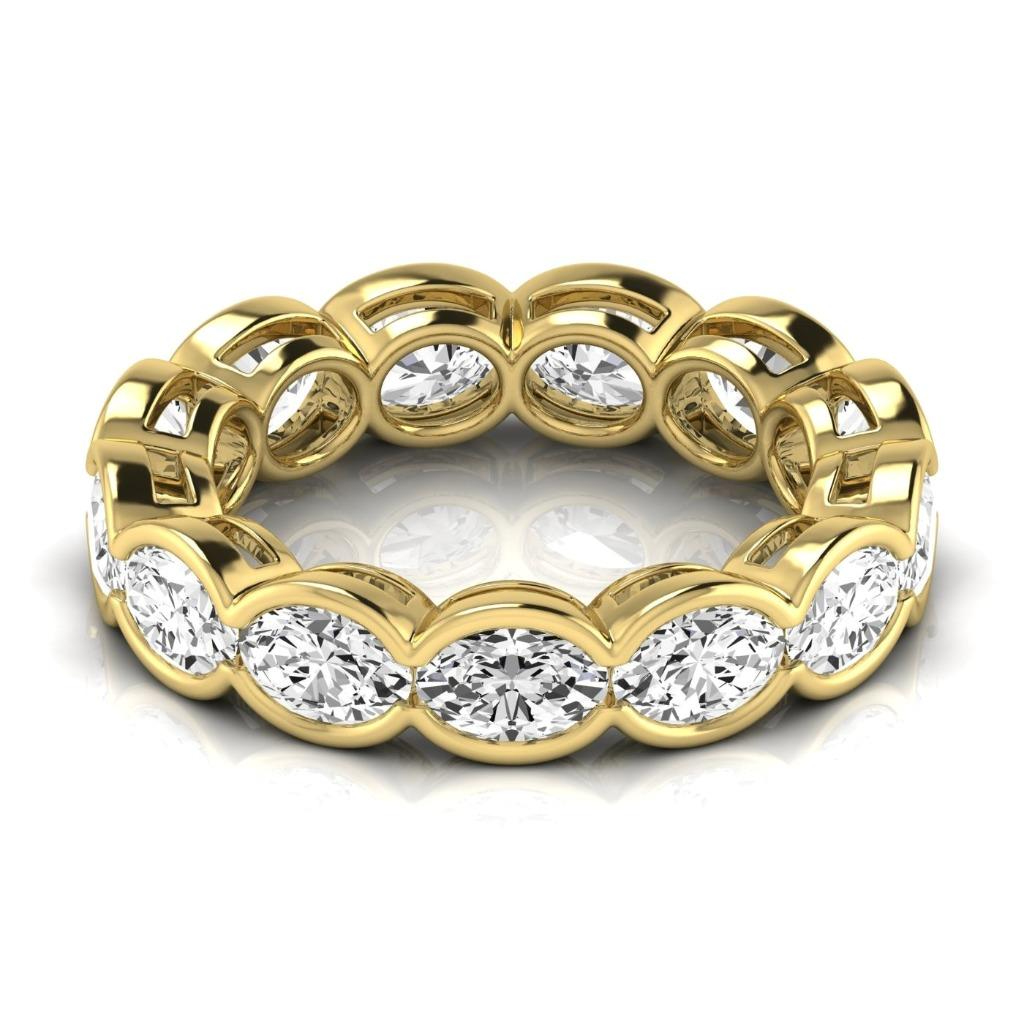 Brilliant Diamond Eternity Band 4.29 ct 14 Karat Yellow Gold – front view