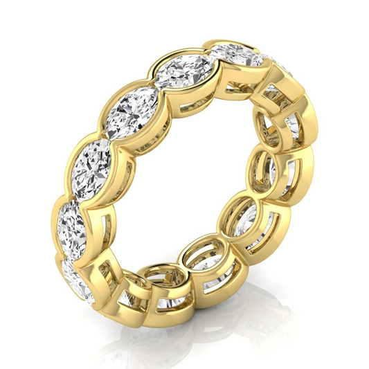 Brilliant Diamond Eternity Band 4.29-ct 14 Karat Yellow Gold – main view