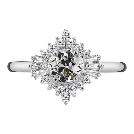 Halo Ring 14 Karat White Gold with Fine Diamond – main view