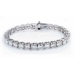 Round Brilliant Cut Lab Grown Diamonds Tennis Bracelet 12 Carats White Gold 14K