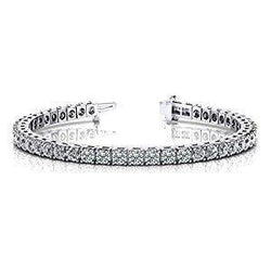 Round Brilliant Lab Grown Diamond Tennis Bracelet 8.10 Carat WG 14K