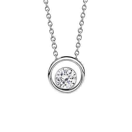 Round Cut Halo Real Diamond Necklace Pendant 1 Carat White Gold 14K