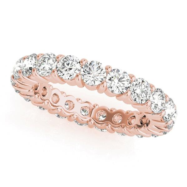 Round Cut Fine Diamond ring in 14K Rose Gold – main view