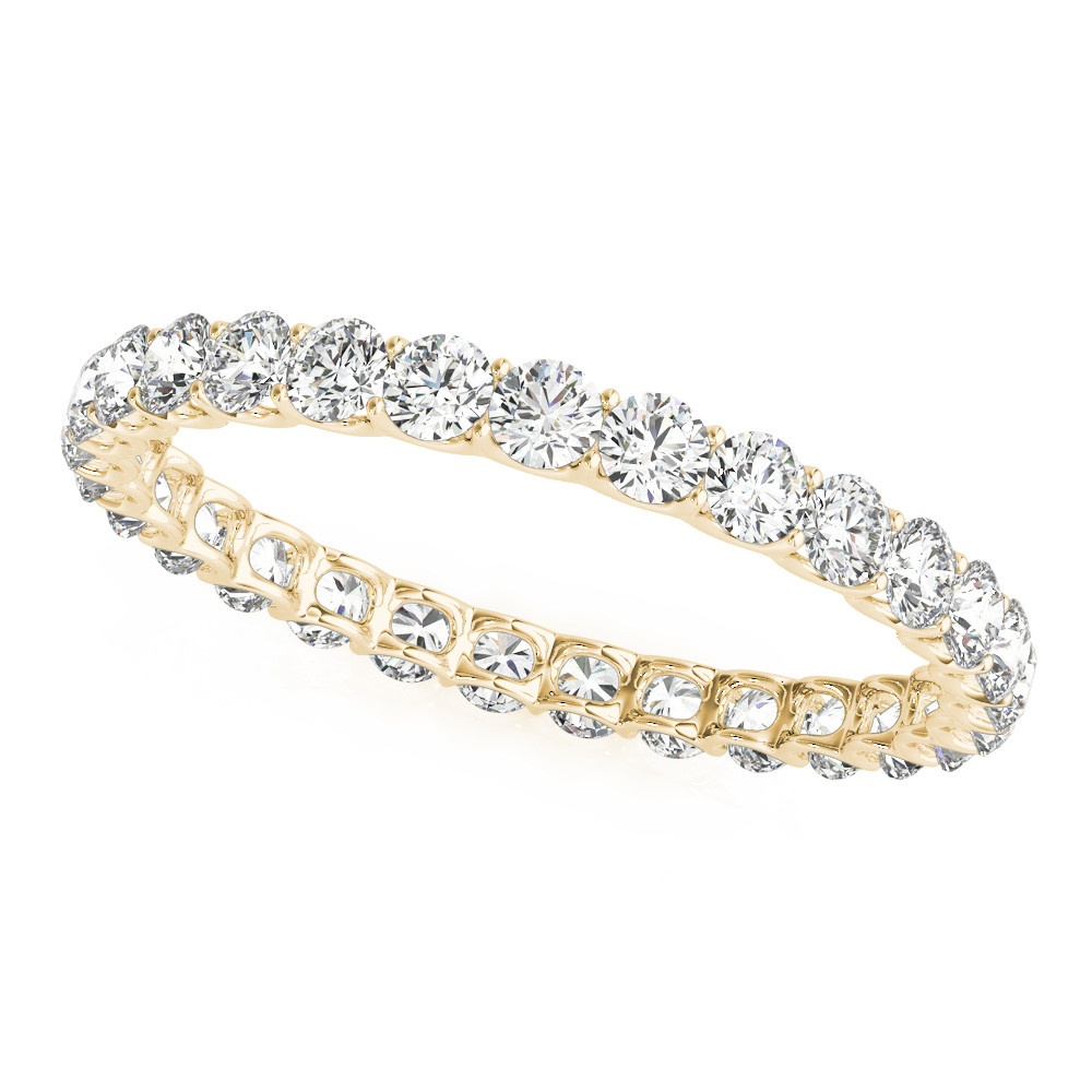Round Cut Diamond ring in 14K Yellow Gold – main view