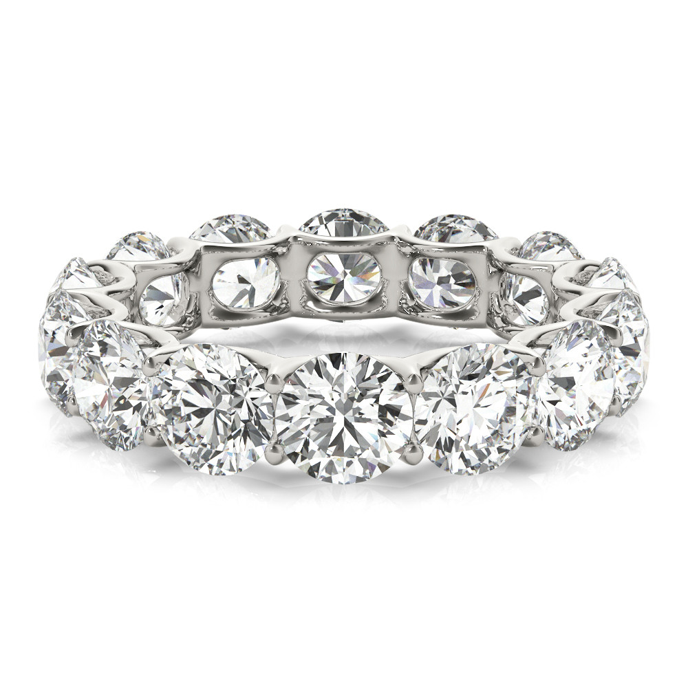 Diamond Eternity Band 5.60 ct 14K White Gold – side view