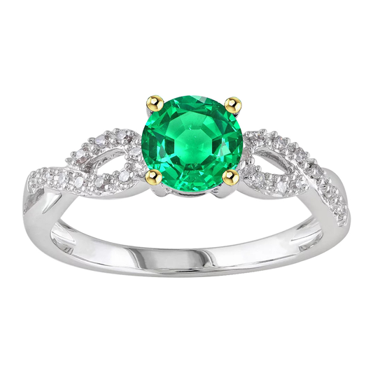 Refined Fine Emerald Colored Stone Ring 1.50 ct – main view