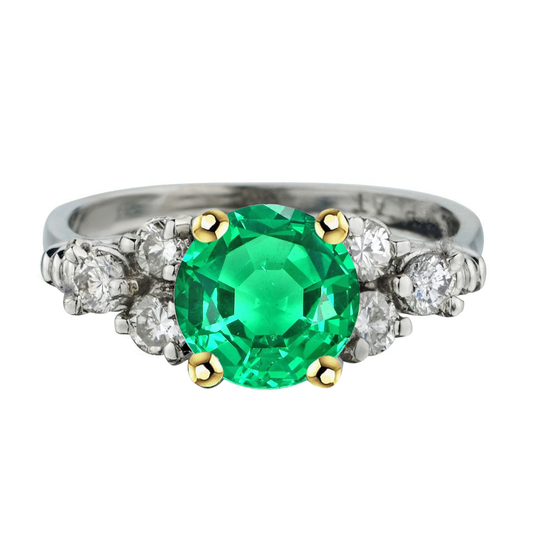 Handcrafted Colored Stone Ring 3 ct – main view