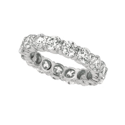 Round Lab Grown Diamond Eternity Band 4.80 Carats 18K White Gold