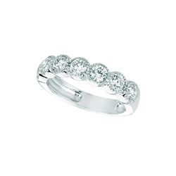 Round Lab Grown Diamond Half Eternity Band 1.40 Carats 14K White Gold
