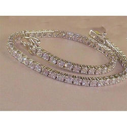 Round Lab Grown Diamonds 16 Carat Tennis Bracelet