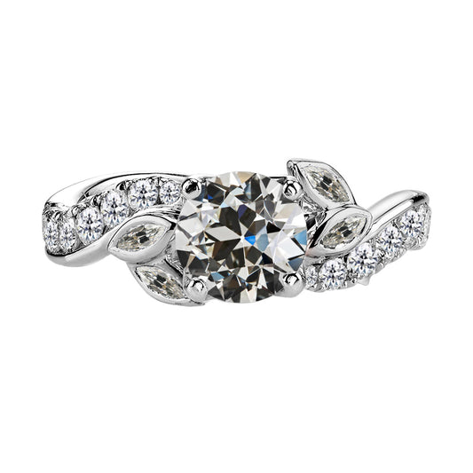 Natural Brilliant Diamond Accent Solitaire Ring – main view