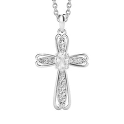 14K White Gold Pendant with Diamond – 2 ct