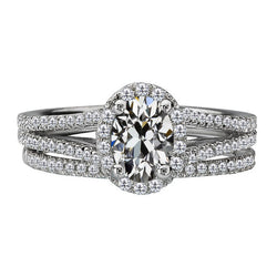 Sparkling Split Shank Diamond Proposal Ring – 3 ct 14K White Gold