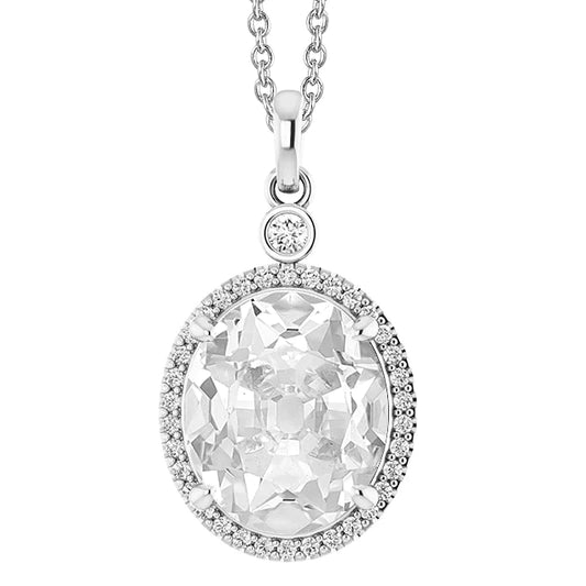 Round & Oval Old Miner Gold Halo Real Diamond Pendant Necklace 6.50 Carats