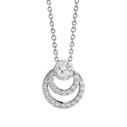 Round & Pear Old Mine Real Natural Earth Mined Diamond Halo Circle Pendant 2 Carats With Chain