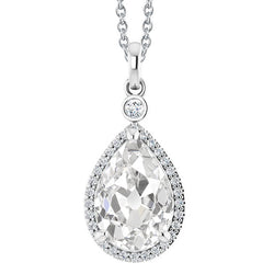 Handcrafted Brilliant Diamond Pendant Necklace 4.50 ct