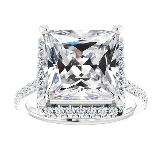 Round & Square Cut Old Miner Real Diamond Ring 14K Gold 7.50 Carats