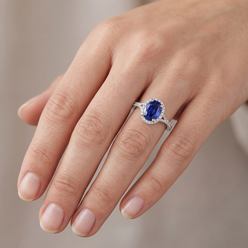 Royal Sapphire Engagement Ring