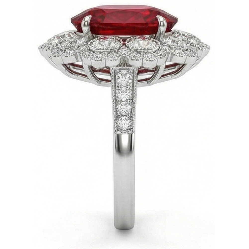 natural round ruby 4.50ct ring lifestyle photo