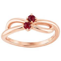 Natural Ruby Ring 0.20ct - Rose Gold 14K
