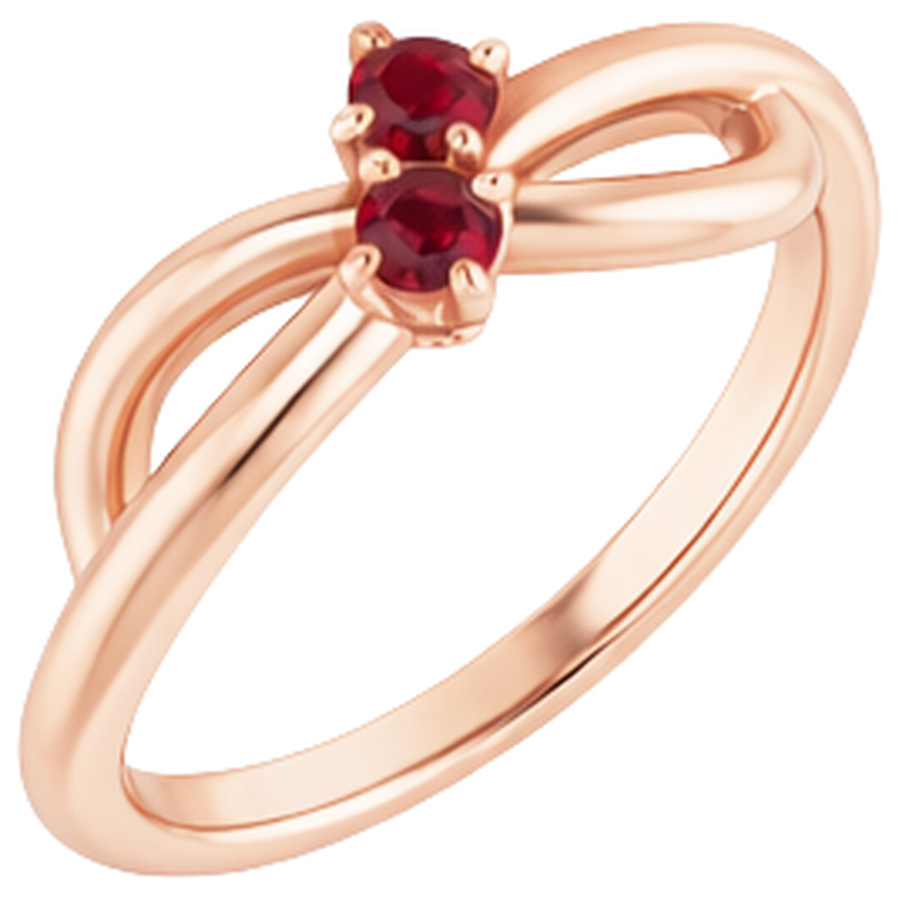 natural round ruby 0.20ct ring side angle