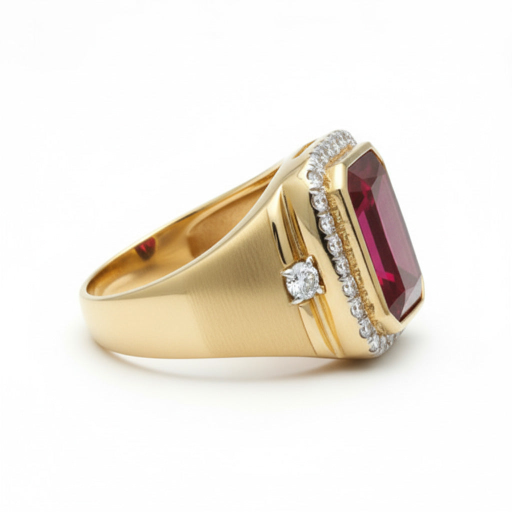 Dazzling Men's Ring 8.5 ct – side view
