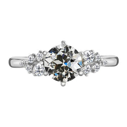 Natural Brilliant Diamond Bridal Ring 2 ct – 14 Karat White Gold